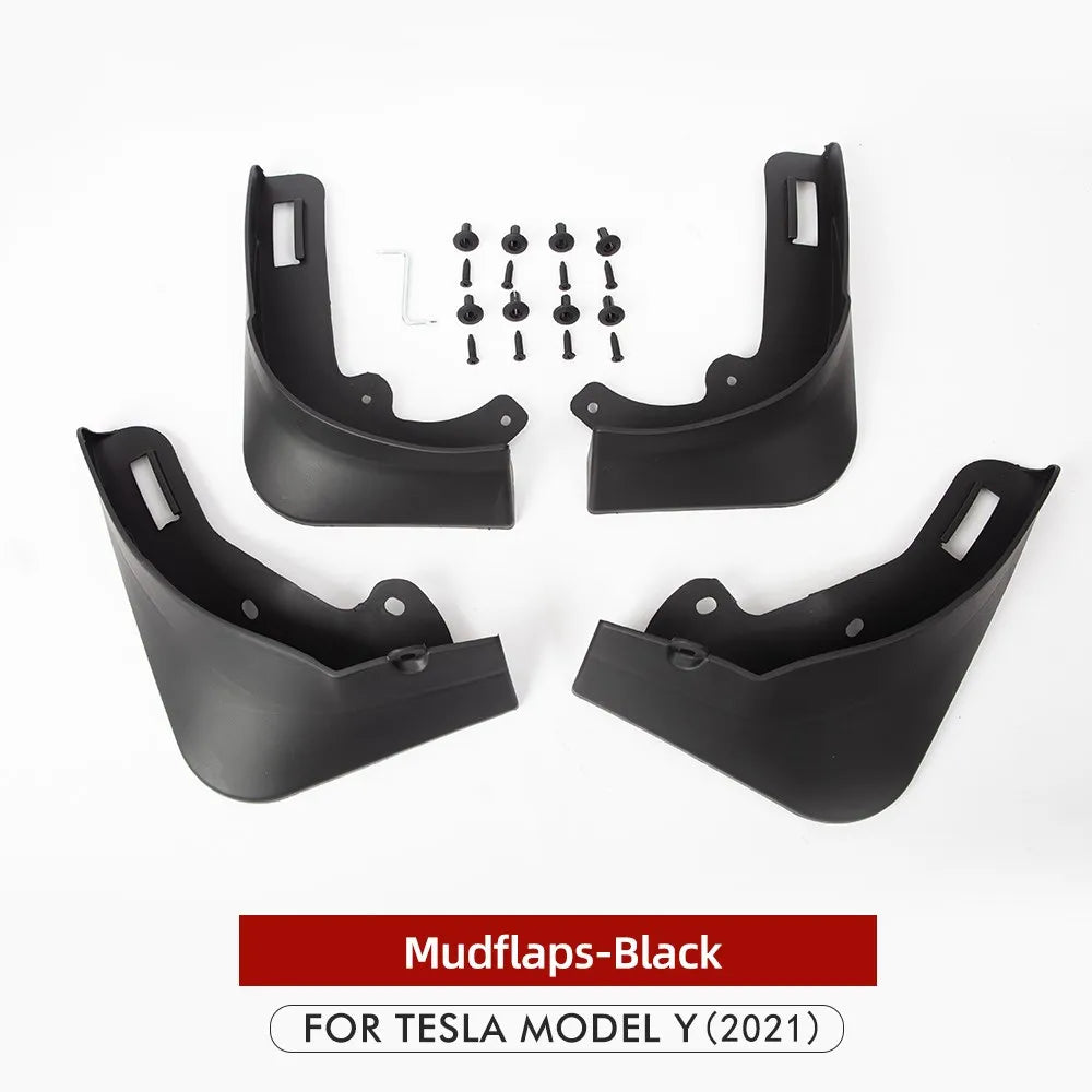 For Tesla Model Y Mud Flaps Fender 2023 Front Rear Wheel Mud guard 2022 4PCS Splash Guards Carbon Fiber ABS Accessories