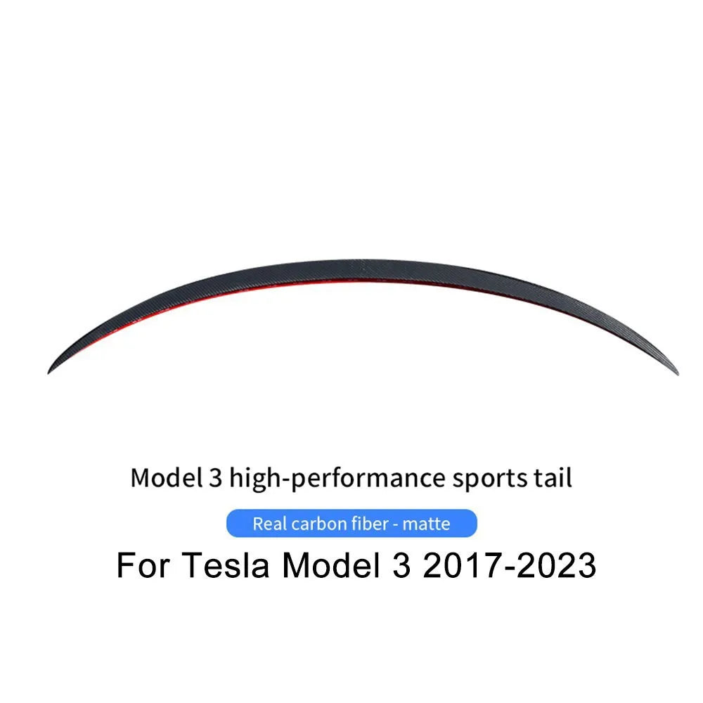 For Tesla Mode 3 Y 2017-2023 Car Trunk Wing Spoiler Real Carbon Fiber Original Car Tail Spoiler Accessories