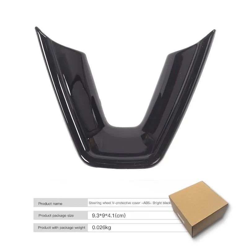 Steering Wheel Cover For Tesla Model 3 Highland 2024 ABS Carbon Fiber Pattern Trim Interior Accessories