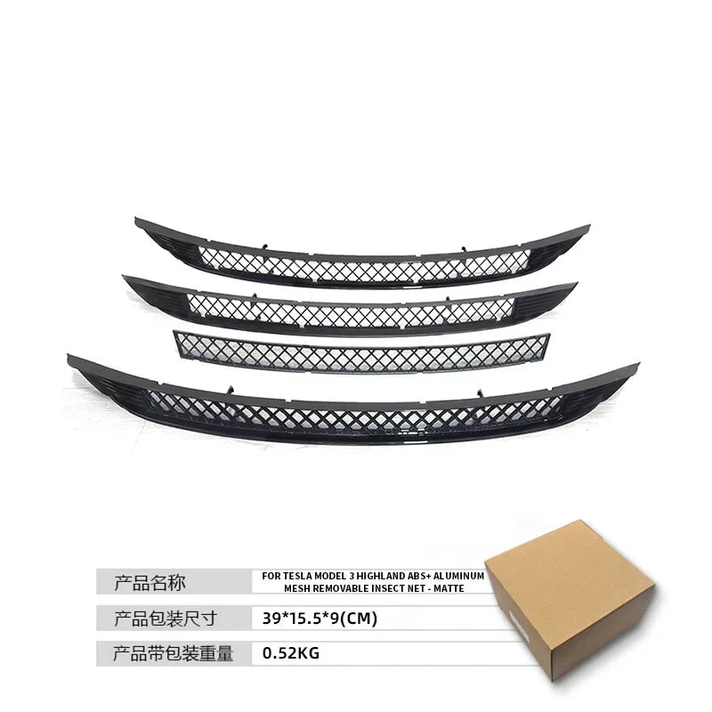 Removable insect-proof net suitable for 2024 Tesla Model 3 Highland car lower bumper insect-proof radiator protective net