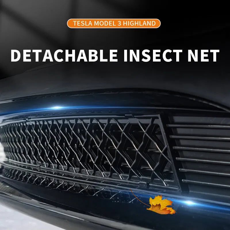 Removable insect-proof net suitable for 2024 Tesla Model 3 Highland car lower bumper insect-proof radiator protective net