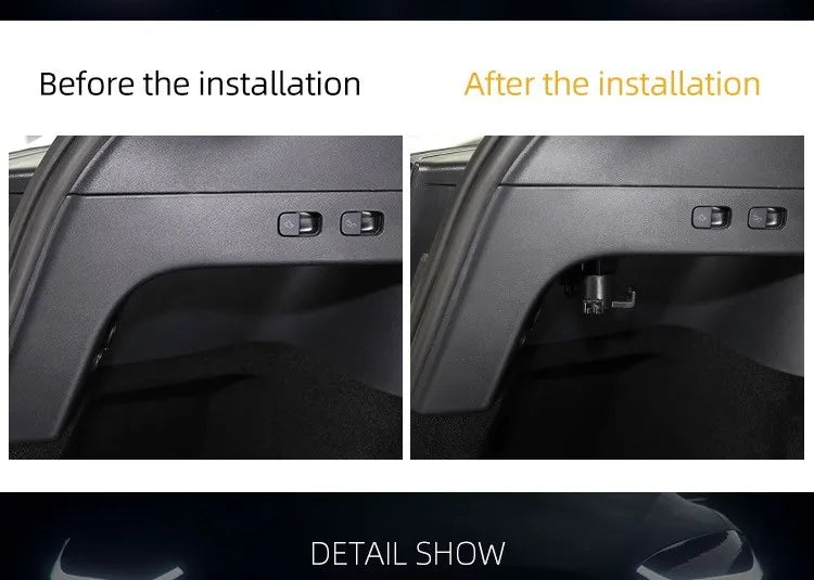 For Tesla Model 3 Y Rear Hook Functional Trunk Hook Cargo Holder Anti-Swinging Bag Hanger Interior Accessories 2017-2022
