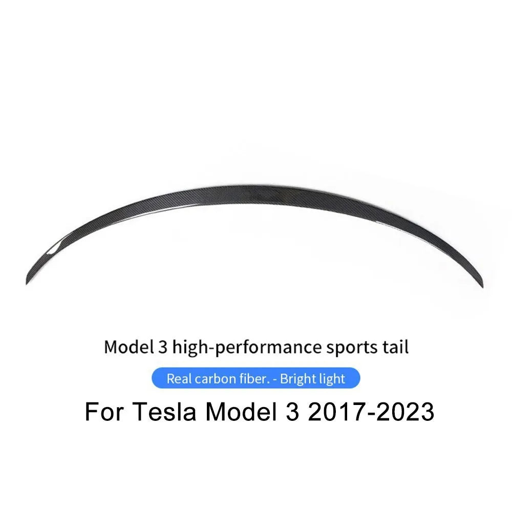 For Tesla Mode 3 Y 2017-2023 Car Trunk Wing Spoiler Real Carbon Fiber Original Car Tail Spoiler Accessories