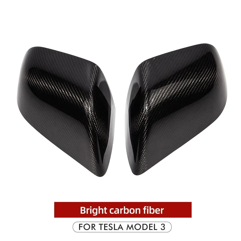 Xyzplus Model 3 New Car Real Carbon Fiber Rear View Mirror Protective Cover For Tesla Model Y 2023 Matte Accessories