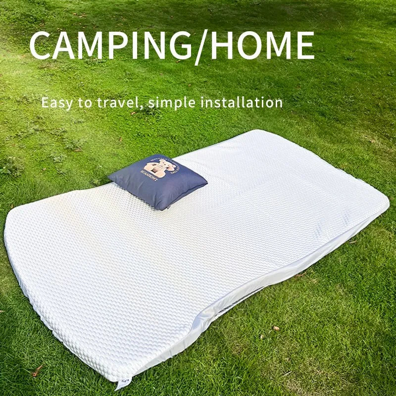 Camping Mattress for Tesla Model Y/3 Memory Foam Mattress Storage Bag & Sheet Provided Portable In Car Sleeping