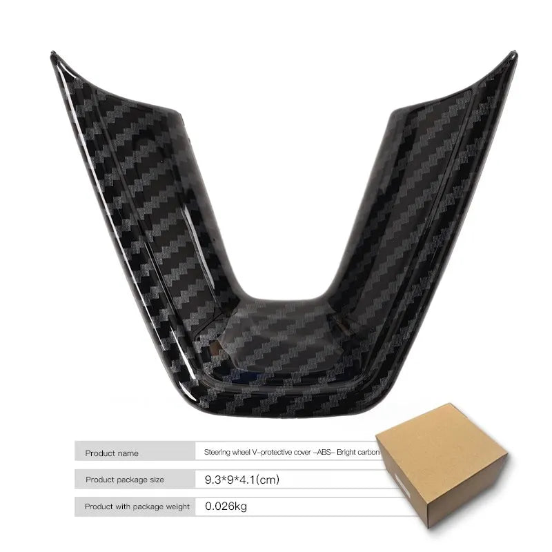Steering Wheel Cover For Tesla Model 3 Highland 2024 ABS Carbon Fiber Pattern Trim Interior Accessories