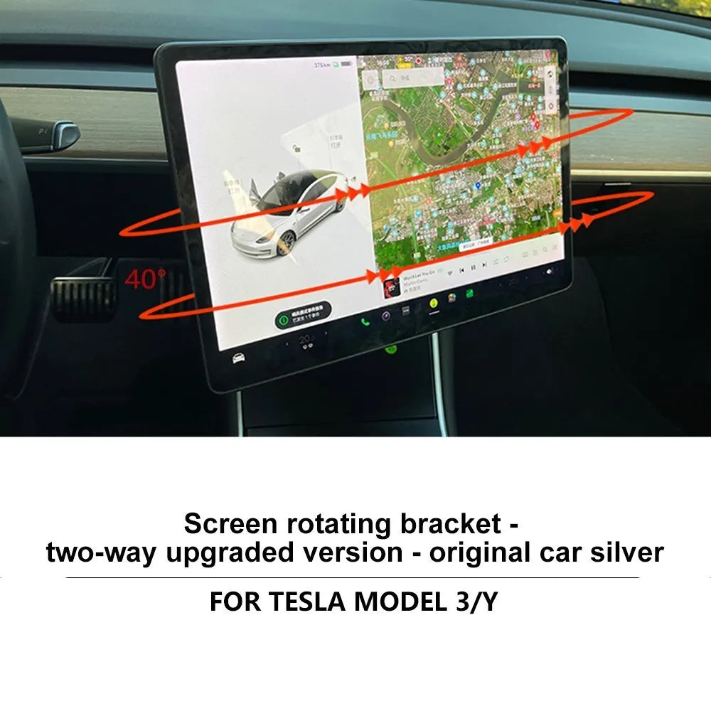 For Tesla Model 3 Y 2023 Accessories New Central Control Screen Display Rotation Bracket Car GPS Navigation Holder Swivel Mount