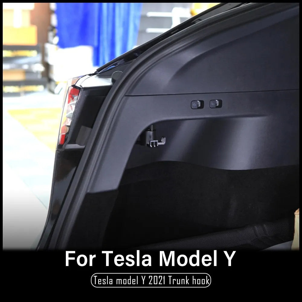 For Tesla Model 3 Y Rear Hook Functional Trunk Hook Cargo Holder Anti-Swinging Bag Hanger Interior Accessories 2017-2022