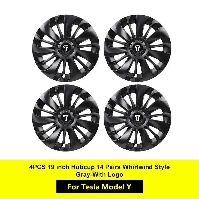 4PCS for Tesla Model Y 2023 Hub Cap Performance Replacement Wheel Cap 19 Inch Automobile Hubcap Full Rim Cover Accessories