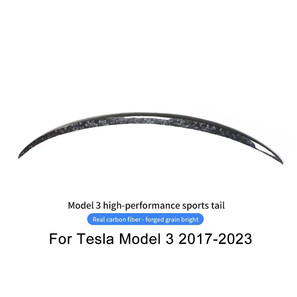 For Tesla Mode 3 Y 2017-2023 Car Trunk Wing Spoiler Real Carbon Fiber Original Car Tail Spoiler Accessories