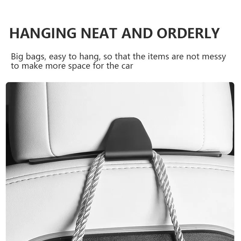 for Tesla Model 3 Y 2023 Car Seat Back Hook for Rear Seater Hanger for Bag Headrest Organizer Holder Interior Accessories