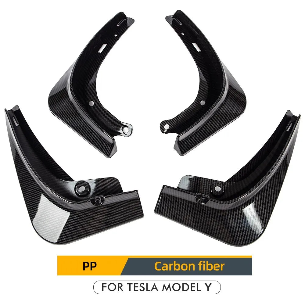 For Tesla Model Y Mud Flaps Fender 2023 Front Rear Wheel Mud guard 2022 4PCS Splash Guards Carbon Fiber ABS Accessories