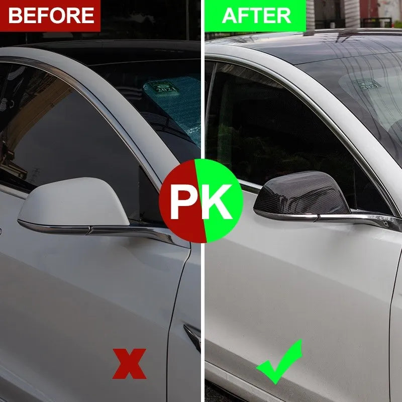 Xyzplus Model 3 New Car Real Carbon Fiber Rear View Mirror Protective Cover For Tesla Model Y 2023 Matte Accessories