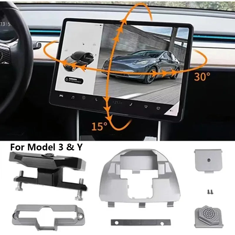 For Tesla Model 3 Y 2023 Accessories New Central Control Screen Display Rotation Bracket Car GPS Navigation Holder Swivel Mount