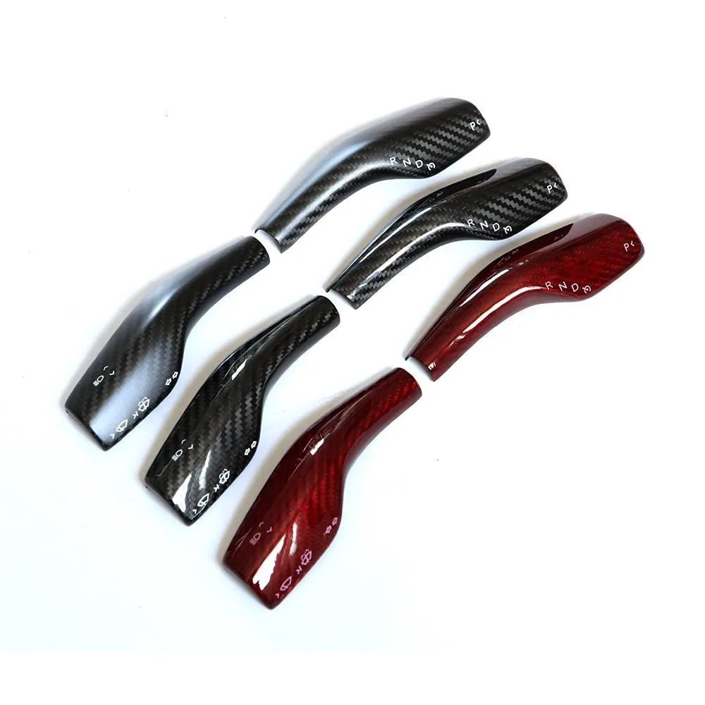 NEW Tesla model 3 Tesla Model Y 2023-2017 Accessories Real Carbon Fiber Column Shift Protective Cover Decorative Stickers 2PCS