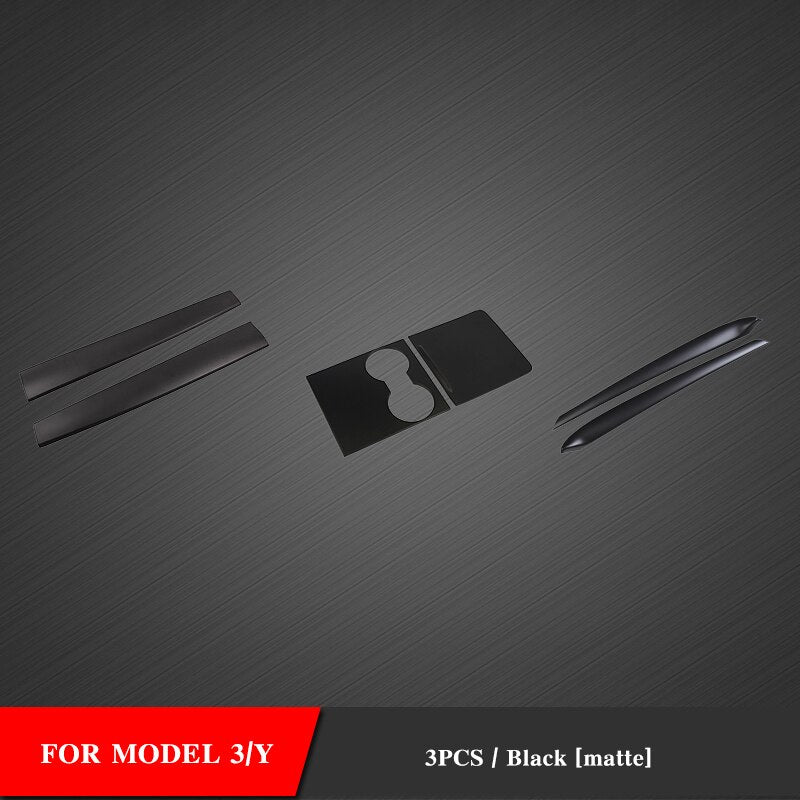 New Model Y Center Console Sticker For Tesla Model 3 2021 Accessories Carbon Fiber ABS Patch Model Three