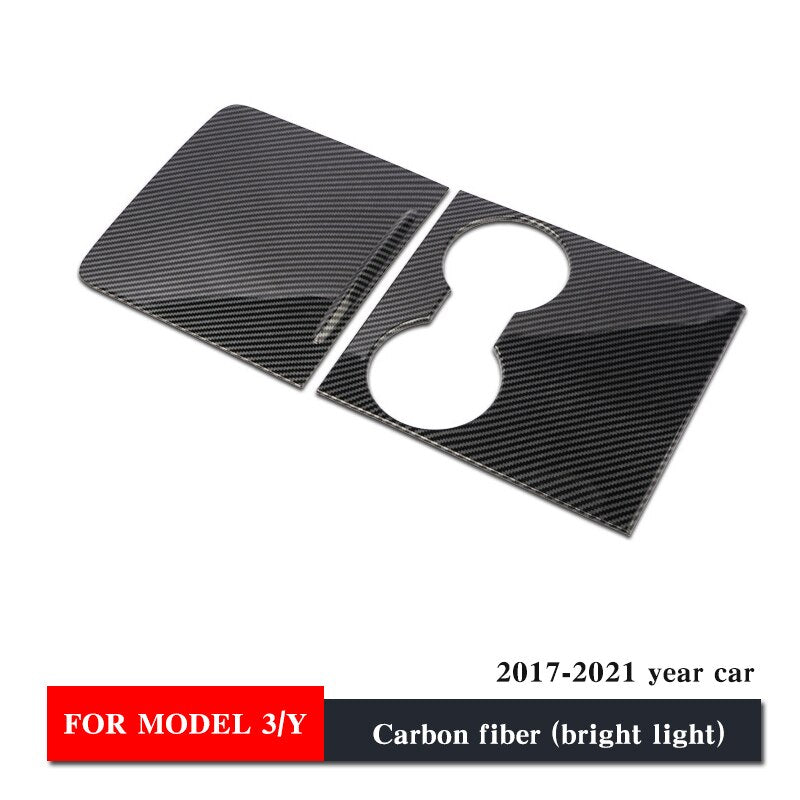 New Model Y Center Console Sticker For Tesla Model 3 2021 Accessories Carbon Fiber ABS Patch Model Three