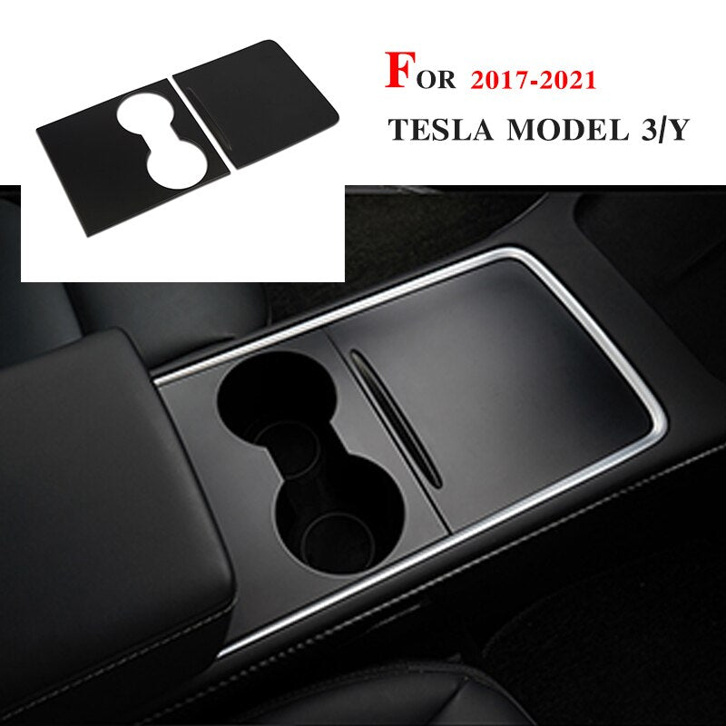 New Model Y Center Console Sticker For Tesla Model 3 2021 Accessories Carbon Fiber ABS Patch Model Three