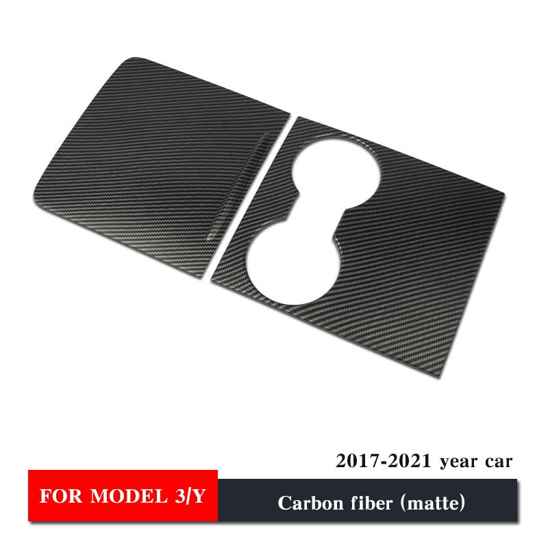 New Model Y Center Console Sticker For Tesla Model 3 2021 Accessories Carbon Fiber ABS Patch Model Three