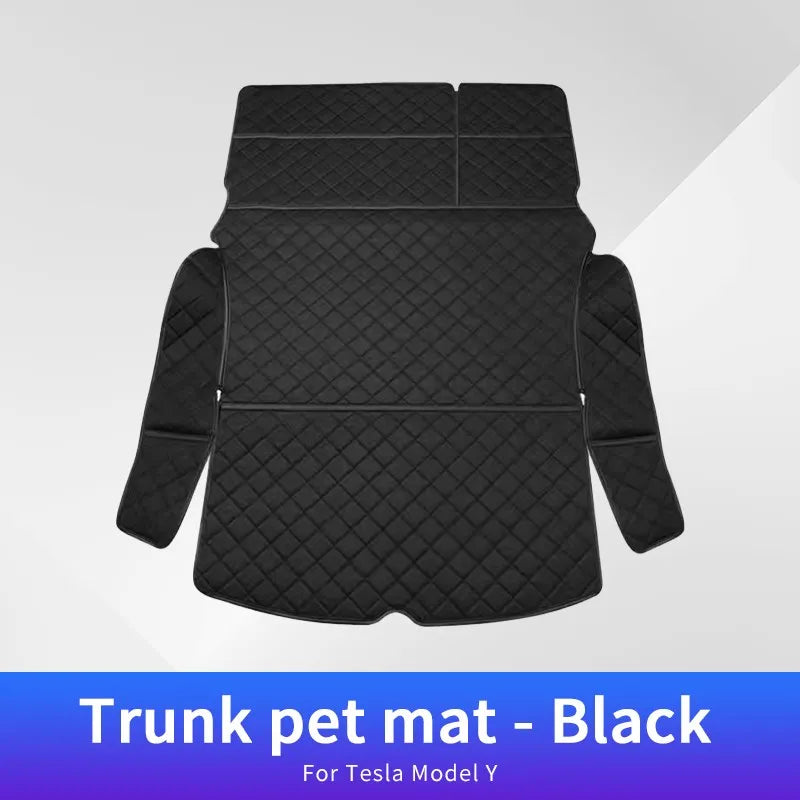 For Tesla Model Y 2023-2020 Rear Trunk Pet Mat Waterproof Dust-proof Cargo Liner for Dogs Side Trunk Storage Box Model Y