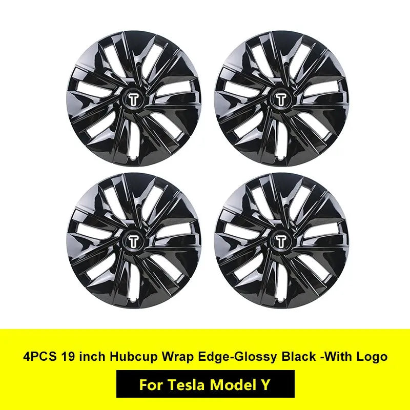 4PCS for Tesla Model Y 2023 Hub Cap Performance Replacement Wheel Cap 19 Inch Automobile Hubcap Full Rim Cover Accessories