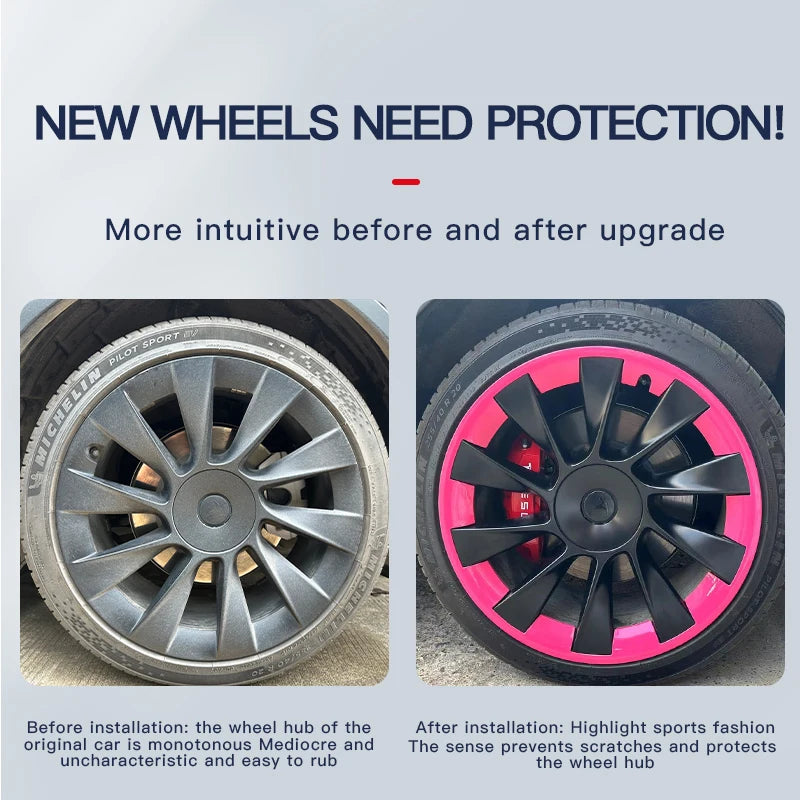 20/21 Inch Wheel Protective Cover for Tesla Model Y 2023 Hight Performance Wheel Hub Protection Ring Full Rim Cover Accessories