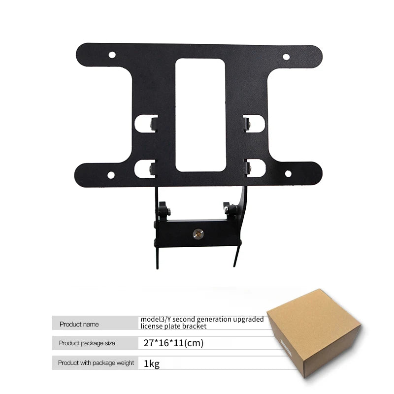 No Drill License Plate Holder for Tesla Model 3/Y 2017-2023 With Anti-Theft Features Front License Plate Bracket Mounting