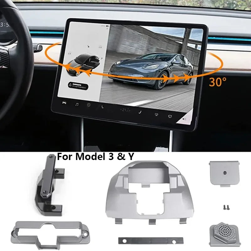 For Tesla Model 3 Y 2023 Accessories New Central Control Screen Display Rotation Bracket Car GPS Navigation Holder Swivel Mount