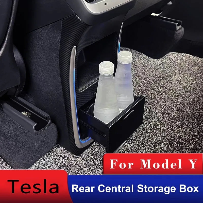 New Rear Central Storage Box Center Console Storage Case for Tesla Model Y 2022 Accessories Auto Parts Interior Parts 2021