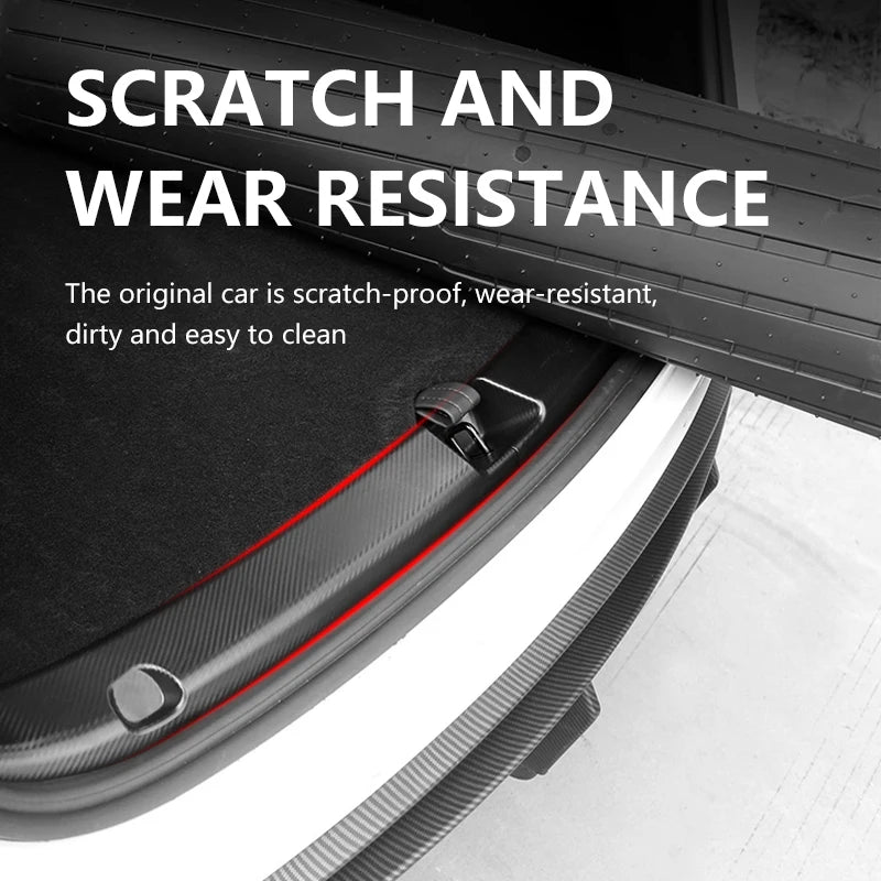 For Tesla Model Y Rear Door Sill Pad Protective Guards Cover Threshold Bumper Strip Fit Original Modely Car Anti Kick Pads ABS