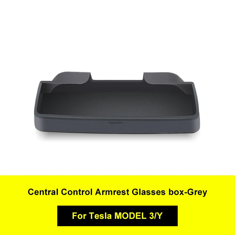 Model3 Central Control Armrest Box Glasses Pocket For Tesla Model 3/Y Accessories 2022 Car Glass Case Storage Casket Auto Parts