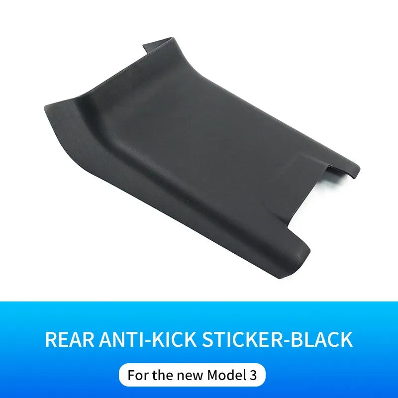 For Tesla Model 3 2024 Highland Rear Anti Kick Cover Protector Trim Interior Decorative Panel Trim Anti-Kick Plate