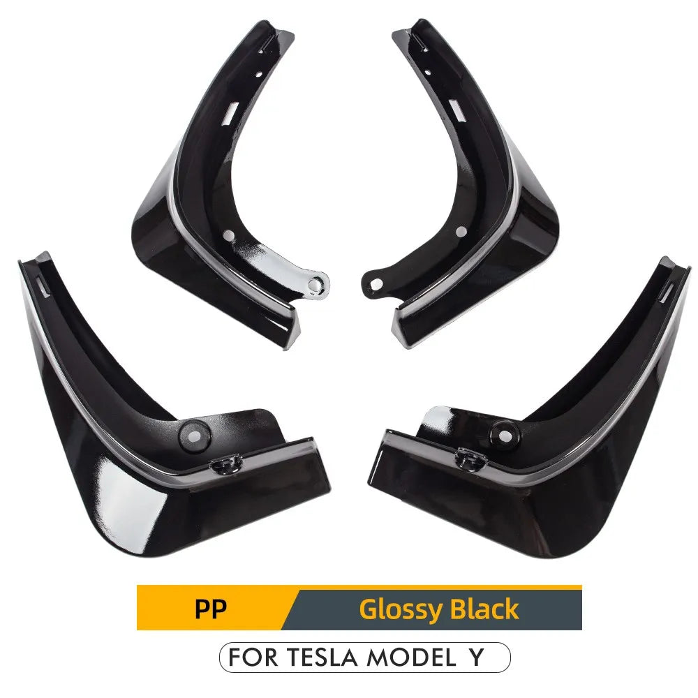 For Tesla Model Y Mud Flaps Fender 2023 Front Rear Wheel Mud guard 2022 4PCS Splash Guards Carbon Fiber ABS Accessories