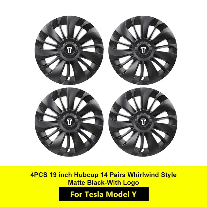 4PCS for Tesla Model Y 2023 Hub Cap Performance Replacement Wheel Cap 19 Inch Automobile Hubcap Full Rim Cover Accessories