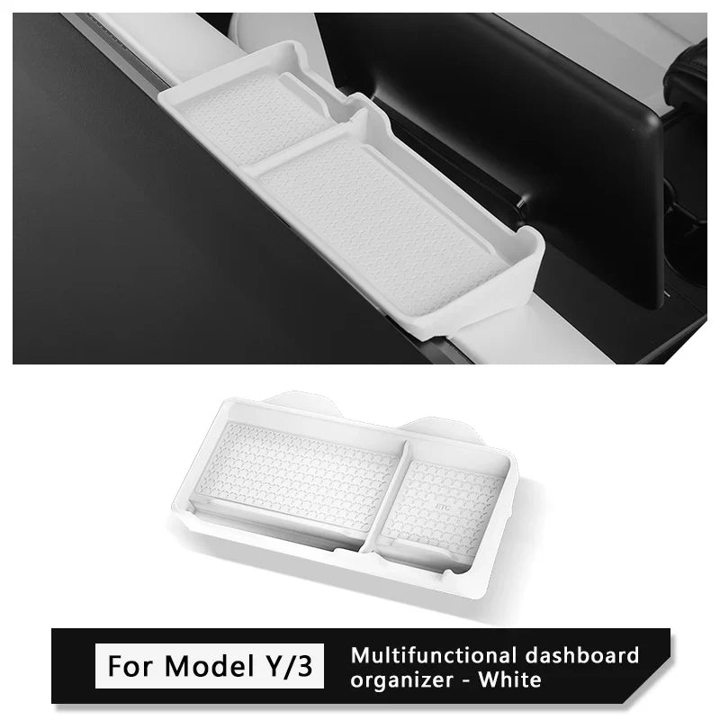 For Tesla Model 3 Y 2021-2023 Car Multifunctional Dashboard Anti-Slip Pad Interior Accessories Small Item Storage Mat