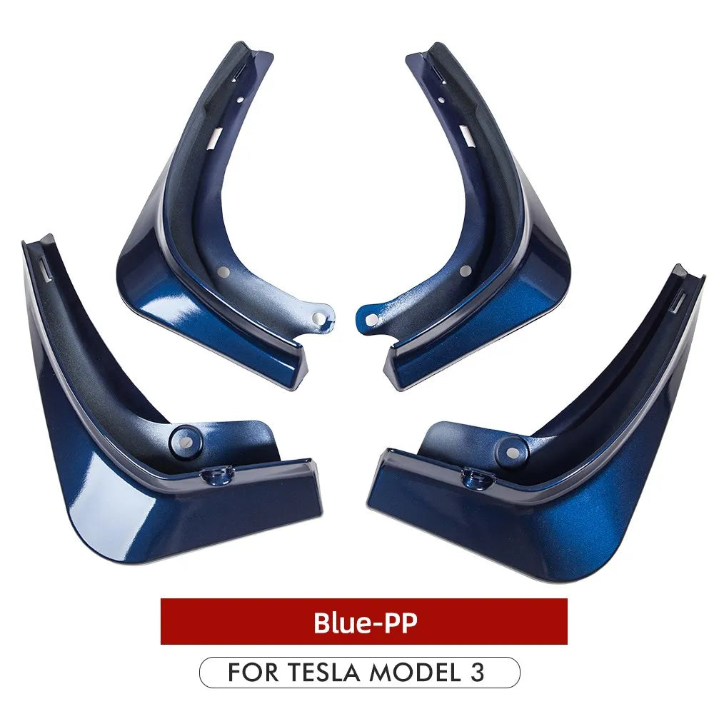 Xyzplus Model3 2023 Mud Flaps For Tesla Model 3 2022 Accessories Guard Fender Front Rear Wheel Mudguard Carbon Fiber ABS