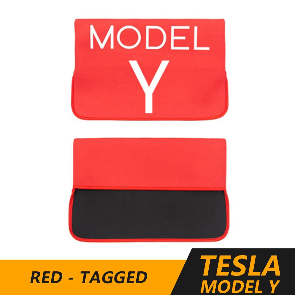 Screen Protector Cover Model3/ModelY LOGO For Tesla Model 3 Y Black/Red/White Car Swivel Bracket Guard Auto Accessories 2022