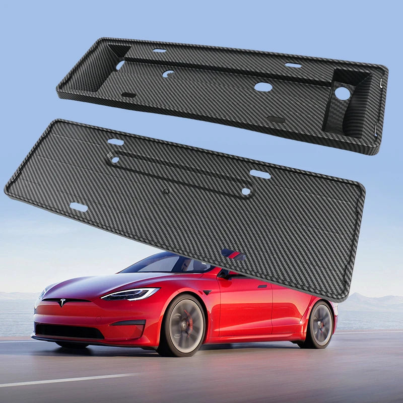 Front Rear License Plate Frame for Tesla Model 3+ Highland Car Modification License Plate Holder Model 3 2024 Car Accessories