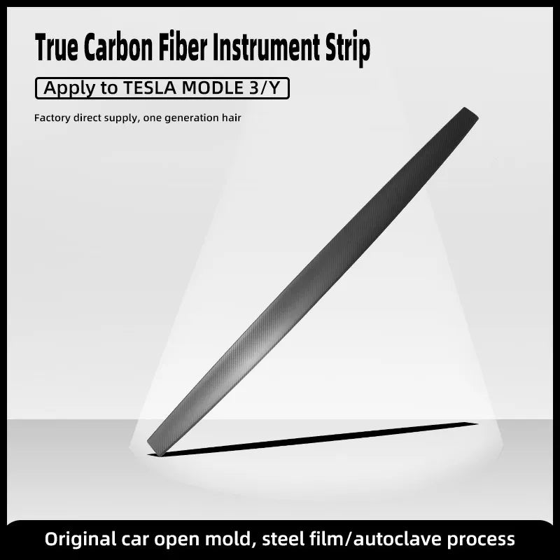 Xyzplus Dashboard Cover For Tesla Model 3 2023 Real Carbon Fibre Center Console Instrument Trim Model Y Accessories Model3 2022