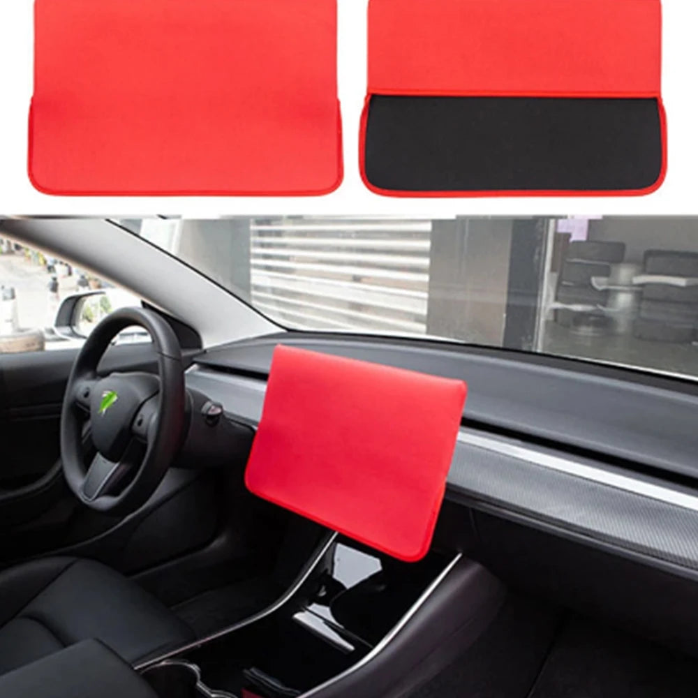 Screen Protector Cover Model3/ModelY LOGO For Tesla Model 3 Y Black/Red/White Car Swivel Bracket Guard Auto Accessories 2022