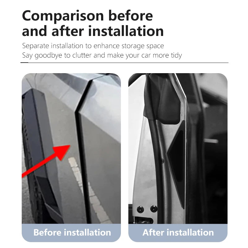 Door Handles For Tesla Cybertruck 2023 2024 4pcs Silicone Fingerprint Resistant Door Closer Handle Hidden Car Interior Accessori