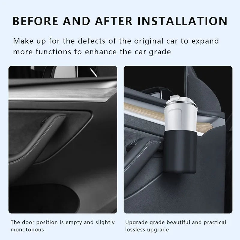 Xyzplus Car Door Cup Holder For Tesla Model 3 2023 Special Door Cup Storage Box Rack For Model Y 2022 Car Door Cup Stand