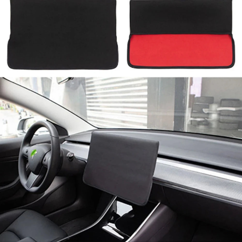 Screen Protector Cover Model3/ModelY LOGO For Tesla Model 3 Y Black/Red/White Car Swivel Bracket Guard Auto Accessories 2022