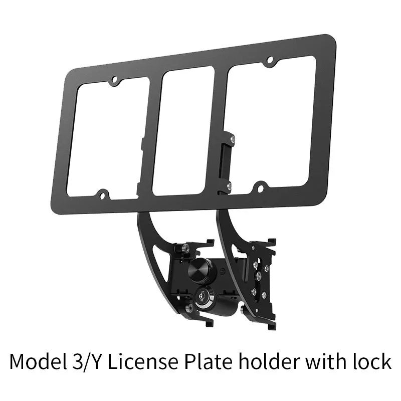 No Drill License Plate Holder for Tesla Model 3 Y Front License Plate Bracket Mounting Kit with Anti-Theft Features Accessories