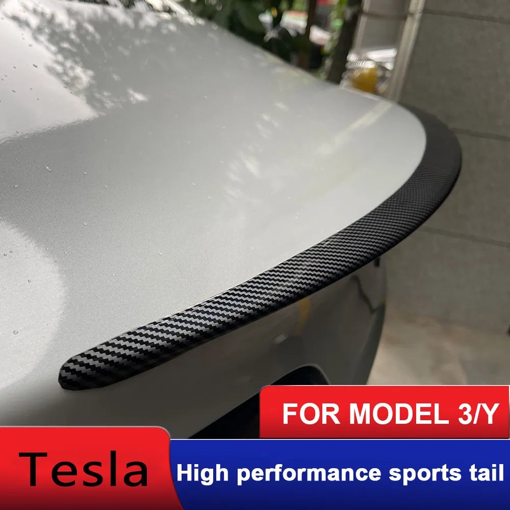 Car ABS Spoiler Carbon Fiber for Tesla Model 3 Y 2023 Original High-performance Exterior Modification Model3 2022 Accessories