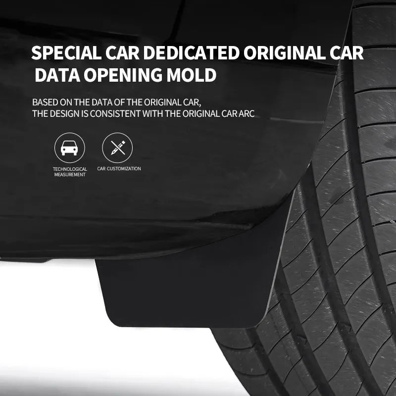 Soft Mud Flaps For Tesla Model 3 Highland 2024 TPE Mudguards Original Design Fender Anti-Snow Anti-Sand Guard Protector