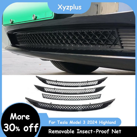 Removable insect-proof net suitable for 2024 Tesla Model 3 Highland car lower bumper insect-proof radiator protective net