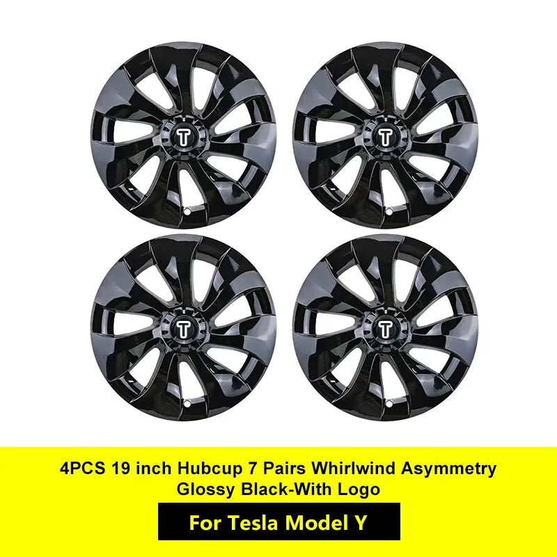 4PCS for Tesla Model Y 2023 Hub Cap Performance Replacement Wheel Cap 19 Inch Automobile Hubcap Full Rim Cover Accessories