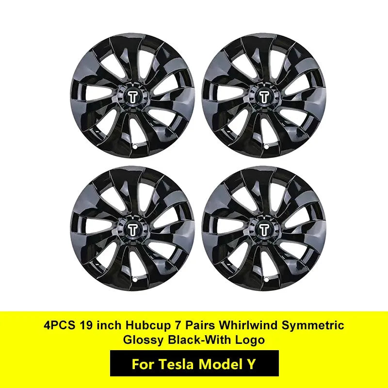 4PCS for Tesla Model Y 2023 Hub Cap Performance Replacement Wheel Cap 19 Inch Automobile Hubcap Full Rim Cover Accessories