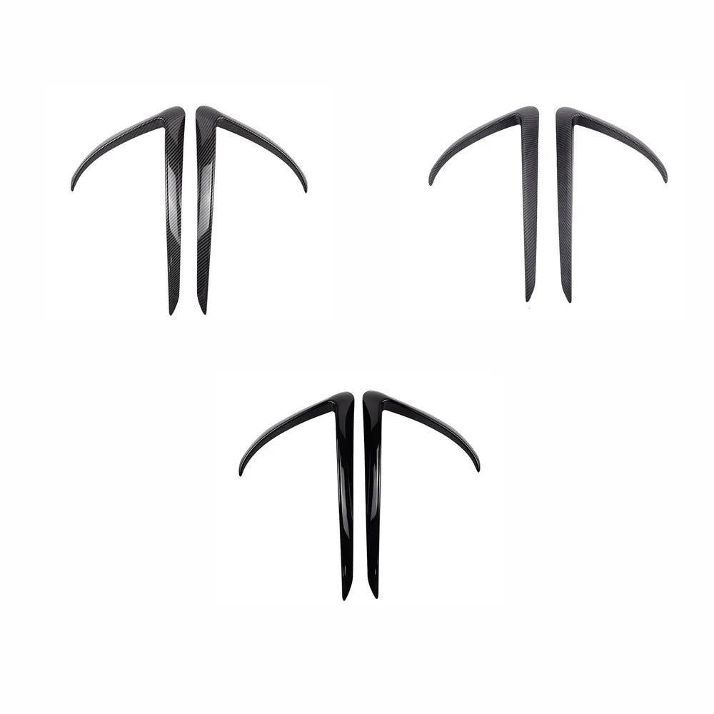 Xyzplus Front Blade Trim For Tesla Model Y 2023 Accessories Matte Carbon Fiber ABS Black White Car Accessories ModelY